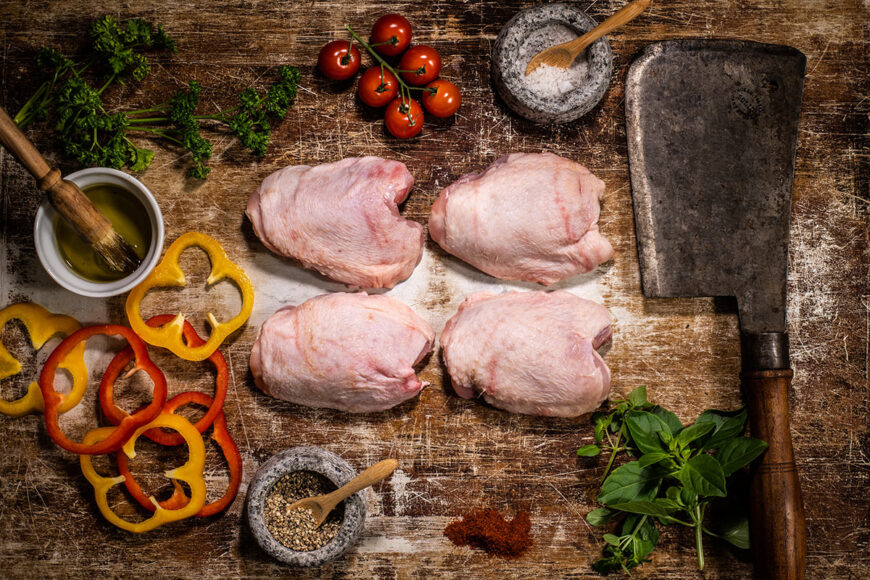 freezer meat box - free range chicken thighs