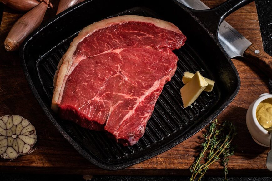 grass fed rump sharing steak