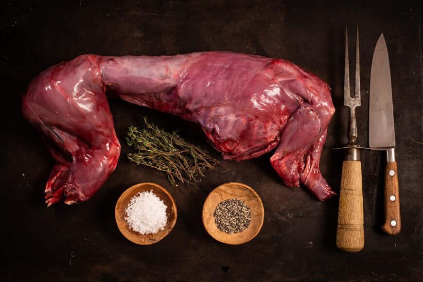 wild whole hare meat