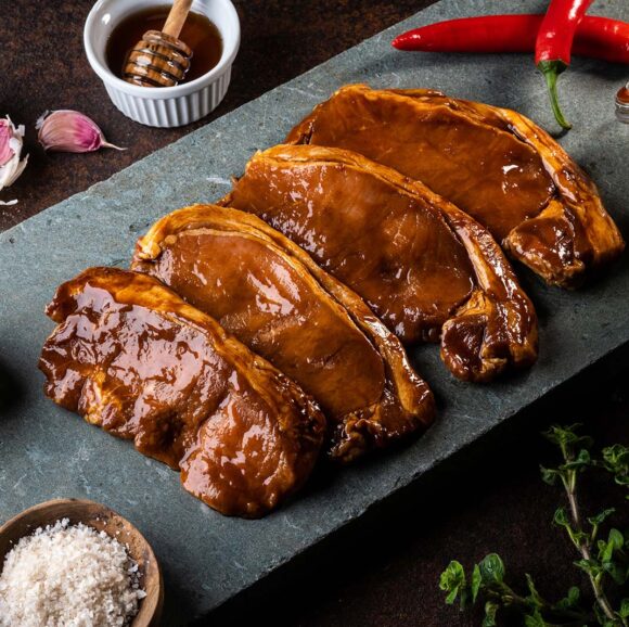 Pork Steaks, BBQ Marinated (450g)