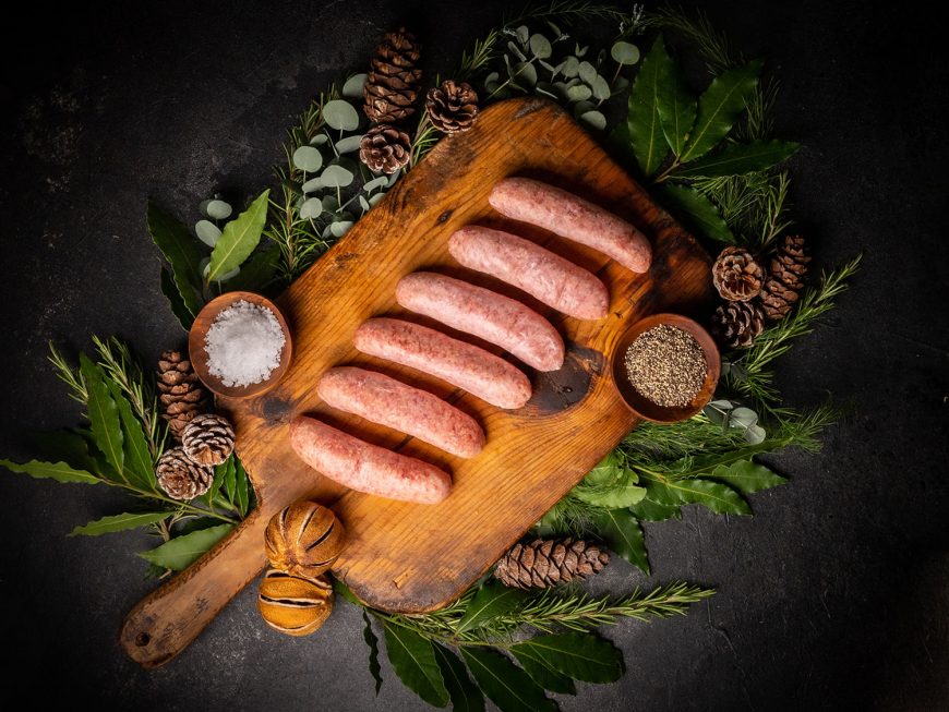 festive christmas sausages