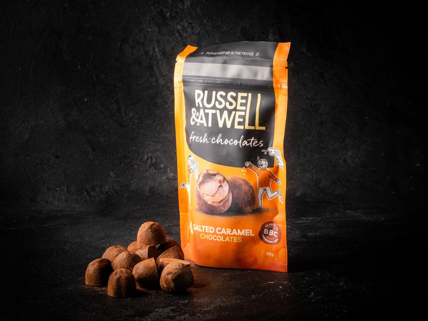 Fresh Salted Caramel Chocolates, Russell & Atwell (90g pouch)